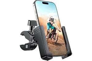 Miracase Bike Motorcycle Phone Holder, [1s Quick Lock] Bicycle Phone Mount Handlebar Cell Phone Clamp for Scooter, Compatible
