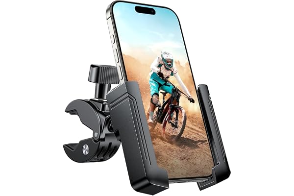 Miracase Bike Motorcycle Phone Holder, [1s Quick Lock] Bicycle Phone Mount Handlebar Cell Phone Clamp for Scooter, Compatible