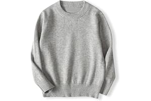 ACESTAR Boys and Girls' Uniform Cotton Crew-Neck Sweaters Long Sleeve Pullover Knit Sweater