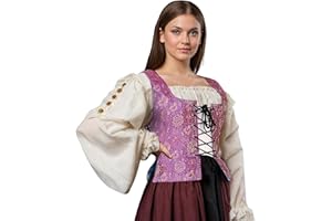 THEPIRATEDRESSING Medieval Wench Pirate Renaissance Cosplay Costume Reversible Peasant Bodice