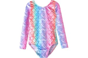 HOZIY Gymnastics Leotards for Girls Unicorn Pink Purple Sparkly Dancewear Activewear Quick Dry