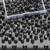 100 Pcs 6mm Cube Crystal Glass Beads for Jewelry Making, Square Crystal Beads with Box, Crystal Spacer Beads for DIY Craft Bracelets Charms (Black)
