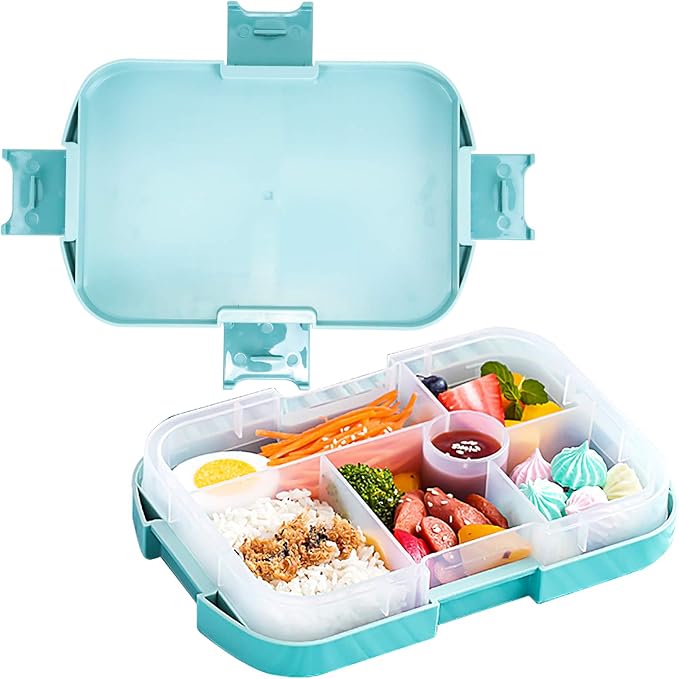 Mefine Lunchbox Kinder, Bento Box Snackbox Brotdose Kinder mit Fächern