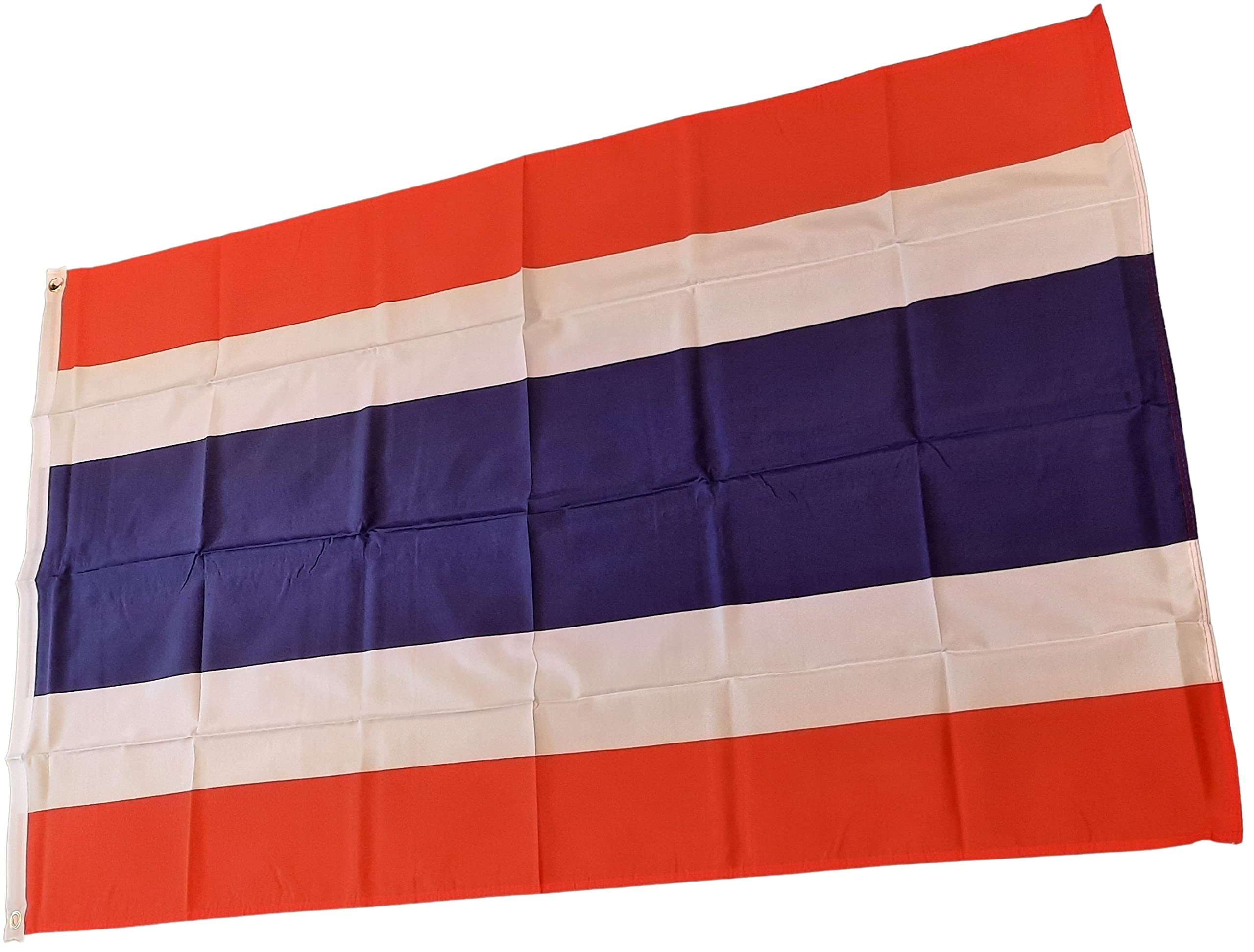 NWFlags Thailand Flag 5ft x 3ft 75d Premium Polyester Suitable For Flagpoles | Strong Polyester 5x3 foot material Thai flag with Eyelets