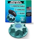 Mechanical Mouse Jiggler, No USB, Cordless, Silent Undetectable Mouse Mover | No Software, Automatic, Wireless, AA Battery 12-18 Months, Keeps PC Laptop Awake, Randomized Movement, Remote Work Wiggler