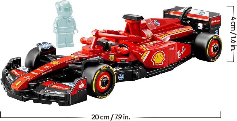 Speed Champions Voiture F1 Ferrari SF-24 - Jeu de Construction avec Véhicule de Course - Inclut Minifigurine Collector de Pilote de Formule 1 - Idée Cadeau pour Garçon ou Fille 77242