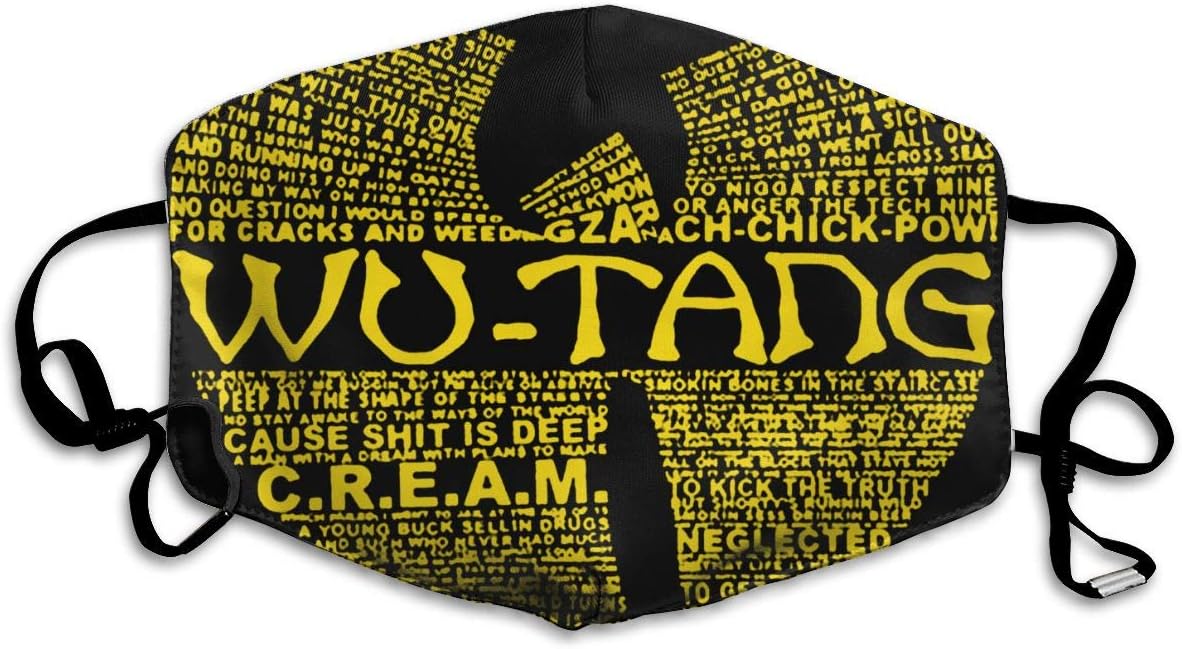 Aipula Multi Usage Face Cover Up Cotton Wu Tang Clan Breathable Dust Filter Mouth Cover Printed