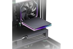 Jungle Leopard FS12 PC Case ARGB Square Figurine Shelf, Figure Stand, Infinity Mirror Design Floating PC Shelf for Figure - 1