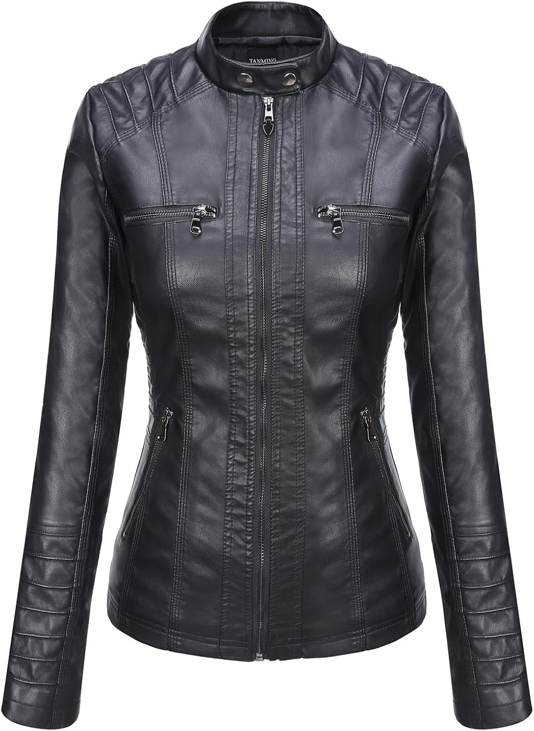 Tanming Women's Removable Hooded Faux Leather Jackets at  Women's Coats Shop