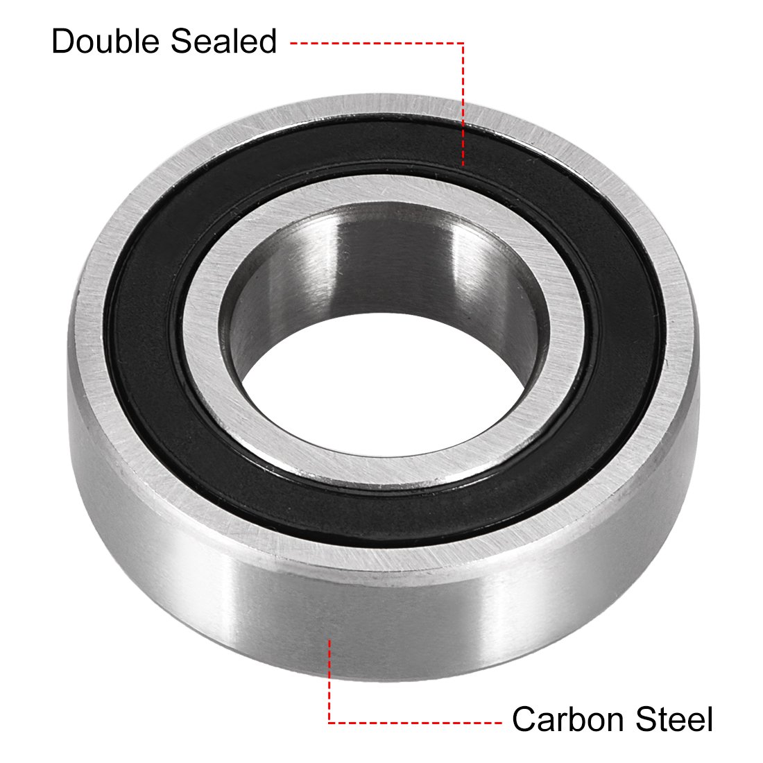 sourcing map 10 Pcs 6003-2RS Ball Bearing 17mm x 35mmx10mm Double Sealed 180103 - Image 3