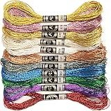Redsea 11 Skeins Glitter Embroidery Floss Metallic Cross Stitch Thread view 1