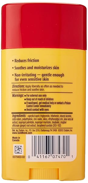 GOLD BOND FRICTION DEFENSE STICK, ANTI CHAFING STICK WITH ALOE TO SOOTHE, COMFORT & MOISTURIZE CHAFED SKIN, 1.75 OZ.