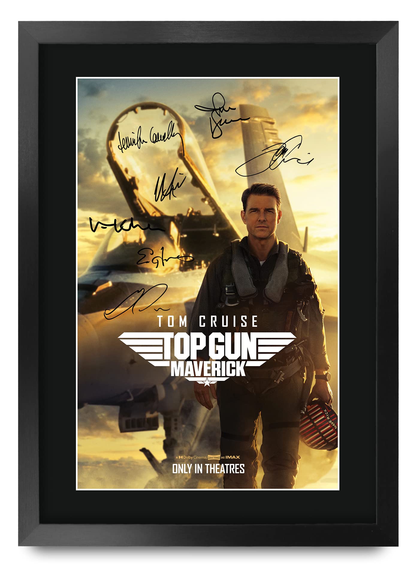 HWC Trading FR A3 Top Gun 2 Maverick Tom Cruise Gifts Printed Poster Signed Autograph Picture for Movie Memorabilia Fans - A3 Framed — image 1