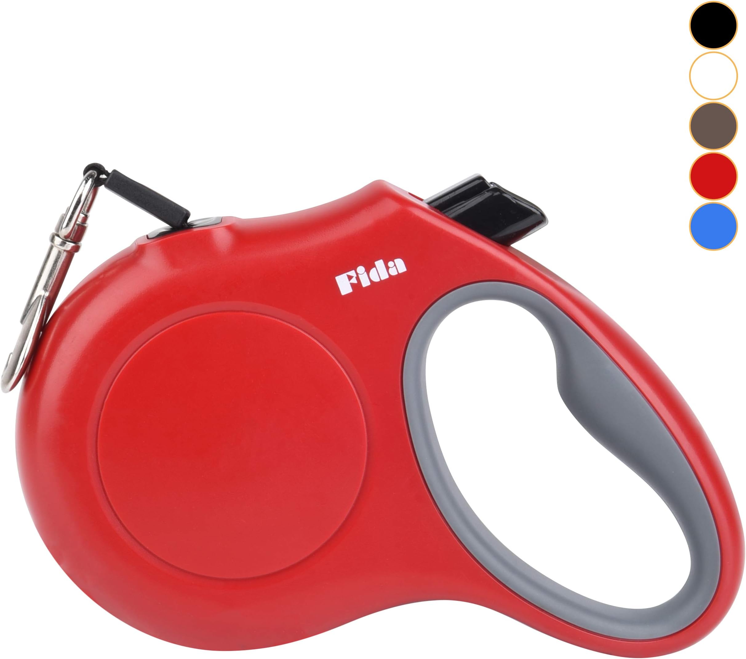 Fida Retractable Dog Leash Large Breed, Heavy Duty 16 ft Dog Walking Leash for Large Dogs up to 110lbs, 360° Tangle Free, Red