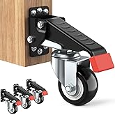 SPACEKEEPER Workbench Casters kit 660 Lbs- Retractable Casters, 4 Pack | Heavy Duty Bench Caster Wheels Side Mounted Retractable Workbench Wheels Designed for Workbenches Machinery &amp; Tables