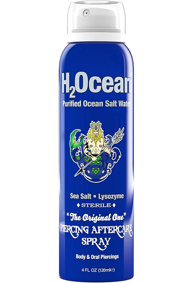 H2Ocean Piercing Aftercare Spray 4oz Ear, Nose, Earring, Belly Button