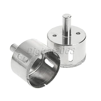 Generic 2pcs Diamond Coated Core Drill Bits Glass Tile Granite Marble Ceramics Hole Saw Metal Opener Cutter Bits Drilling Tool 45mm