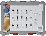 Bosch 15x PRO Router Bit Mixed Set 15 pcs Softwood Hardwood Shank 6 mm view 3