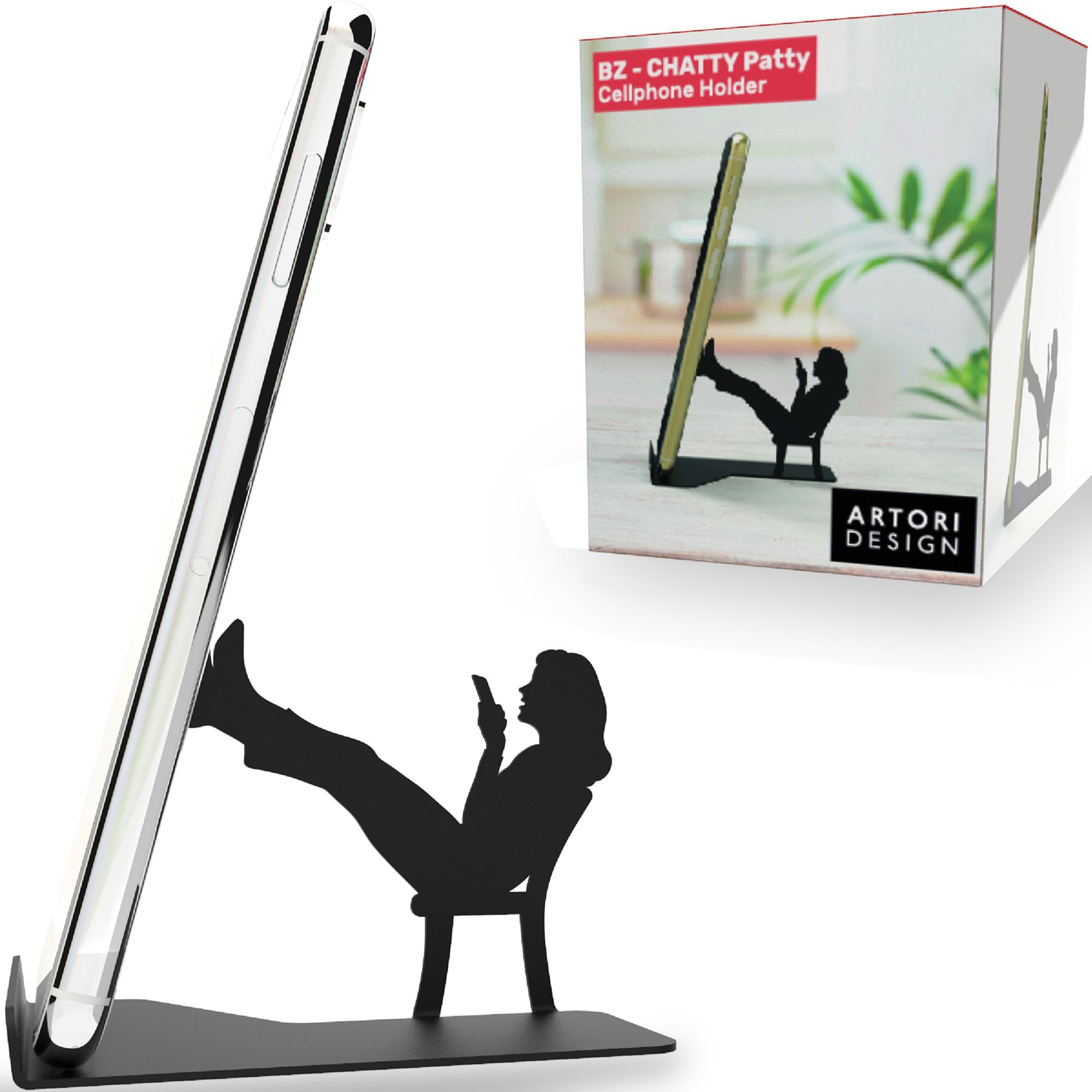 Artori Design Cell Phone Stand for Desk - Smartphone Stand for Office or Home - Cute Phone Stand for Recording Watching Videos Gaming or Video Calls - Unique Phone Holder for Tablets and Cellphones