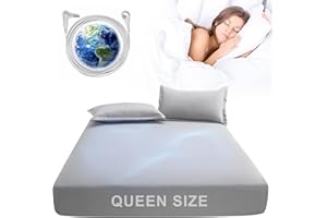 F FINEC Grounding Sheets Queen Size, Fitted Earthing Sheets Grounding Fitted Sheet for Improving Sleep and Energy, Relieve An