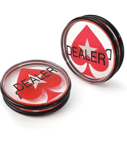 Professionelles Poker-Button-Set Für Texas Hold'em – 6 Stück Inkl. Dealer, Blind & Kill Buttons