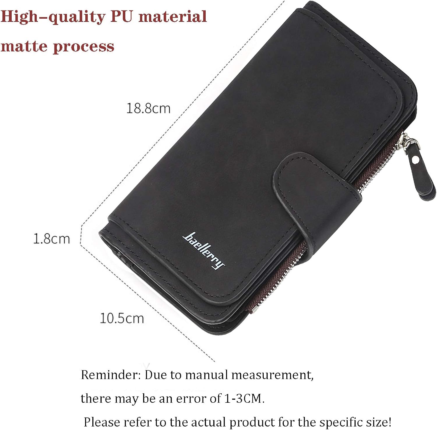 ZhengYue Ladies Purse Women's Wallet RFID Blocking-Soft Leather Purses for Women with Multiple Card Slots,Coin Pocket & Roomy Compartment Black - Image 3