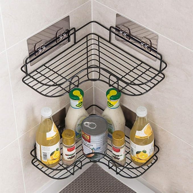Bathroom Corner Shower Caddy,Shower Organizer Storage,No Drilling