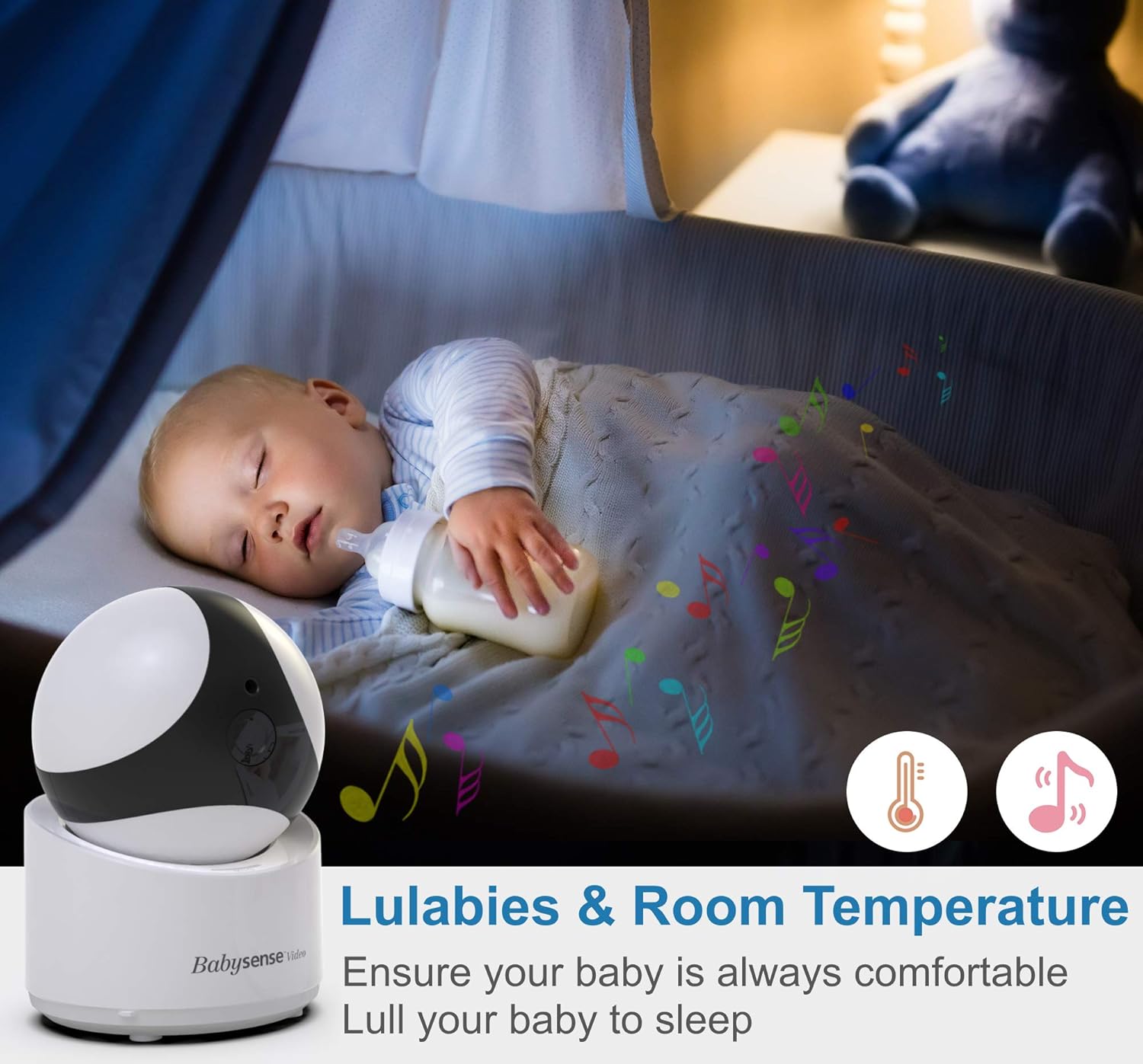 babysense video baby monitor with camera and audio