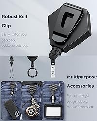 Uniclife Heavy Duty Retractable Keychain with
