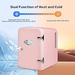 YSSOA Mini Fridge with Observation 4-Liter Six 12