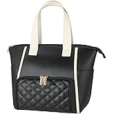 Sisimorac Lunch Tote Bag for Women PU Leather Lunch Box Insulated Leakproof Cooler Bag for Work,Office,Daily