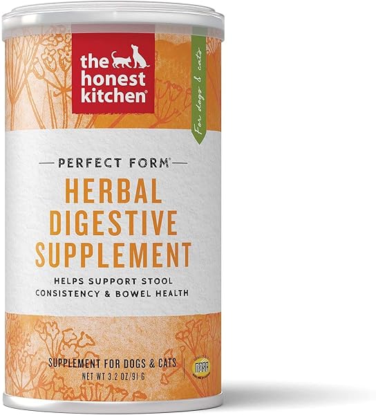 THE HONEST KITCHEN HUMAN GRADE PERFECT FORM HERBAL DIGESTIVE SUPPLEMENT FOR DOGS & CATS, 3.2 OUNCES