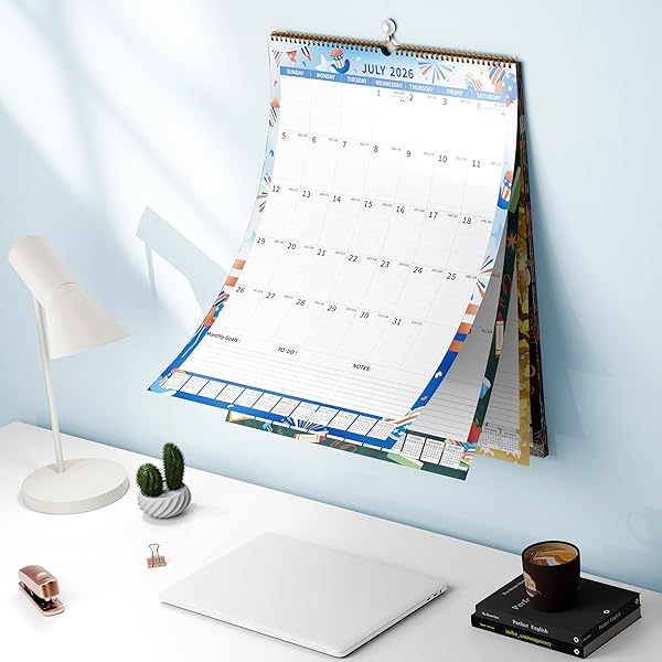 CALENDAR 2026-2027 PLANNER WALL HANGING SPIRAL BOUND CALENDARS (SEARSON (17″ × 22″))