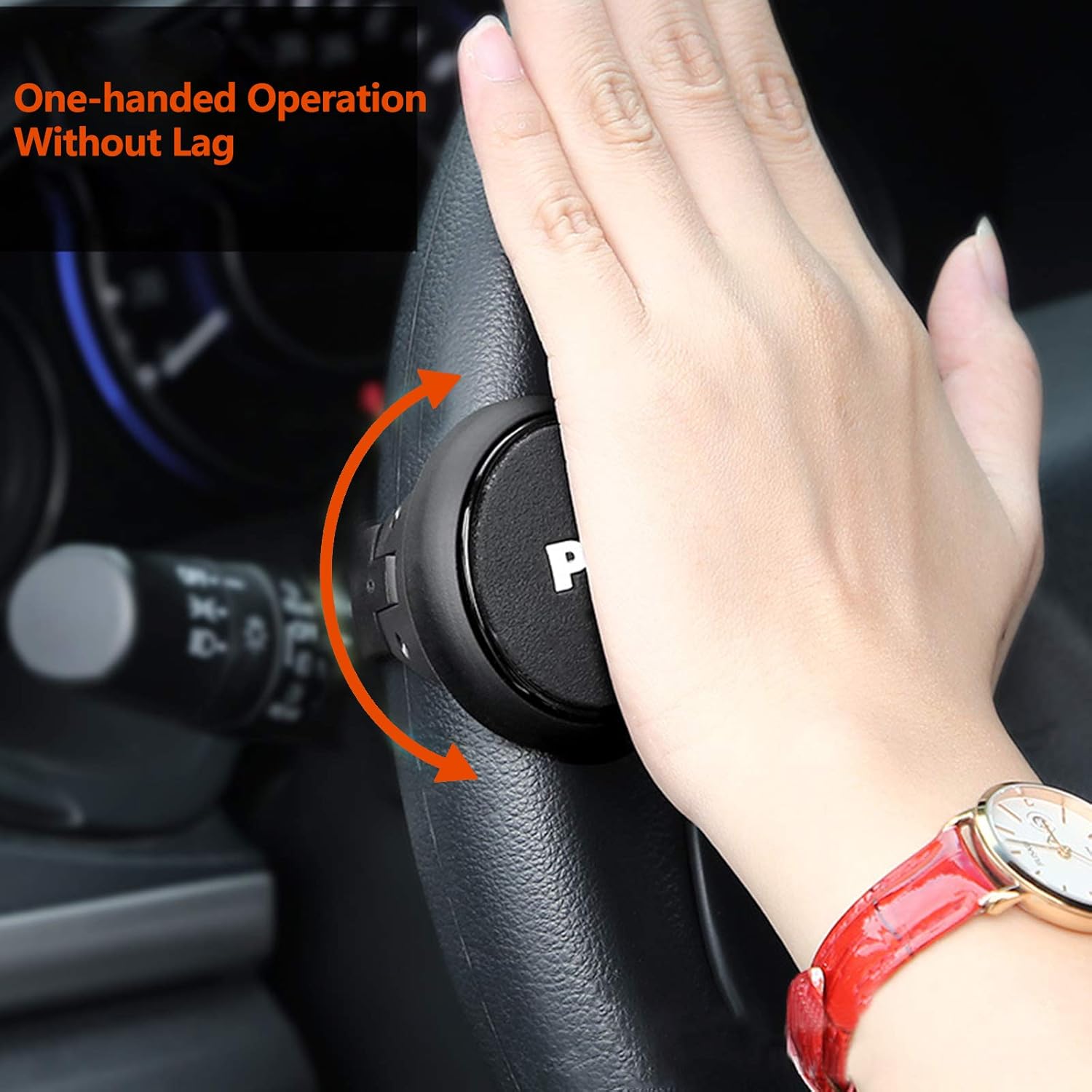 kropm Universal Fit Steering Wheel Knob, Premium Quality Car Vehicle Spinner, Classic Silicone Suicide Power Handle Accessory for All Cars, Tractors, Trucks (Black): Automotive