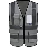 A-SAFETY high visibility reflective vest grey