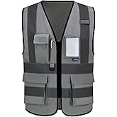A-SAFETY high visibility reflective vest grey