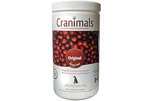 Cranimals Cranberry Powder for Dogs UTI Supplement 6 Month Supply, Recommended for UTIs, Incontinence and Struvite Stones, Re
