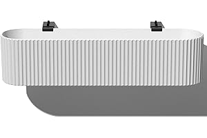 Veradek Demi Series Railing Planter - Hanging Planter Box for Windowsill/Balcony | Plastic-Stone Composite w/Railing Bracket | Modern Décor for Flowers