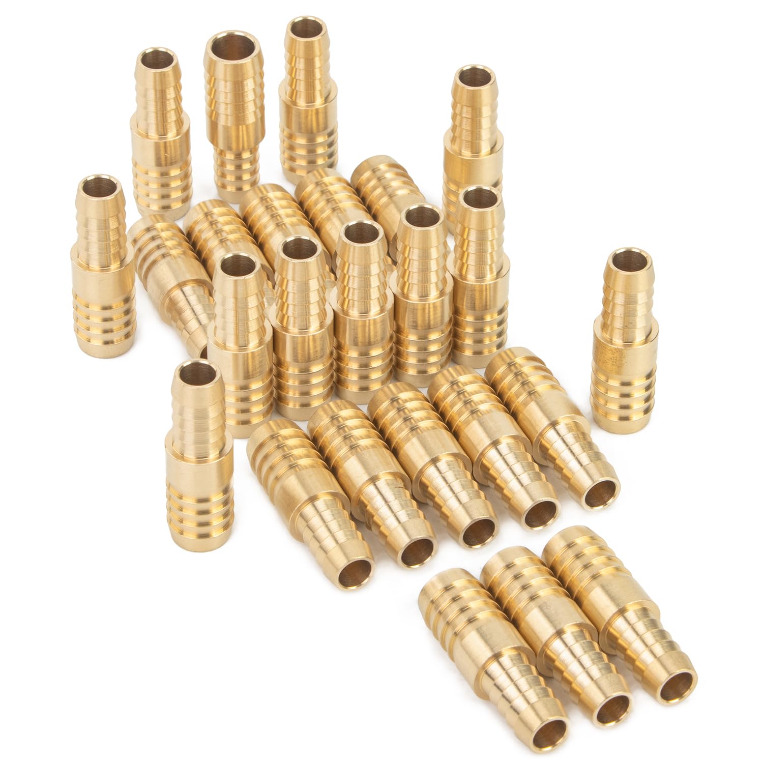 LTWFITTING Brass 10mm x 12mm Barb Hose Fitting Straight Splicer for Vehicle Fuel System, Car Heater and Cooler (Pack of 25)
