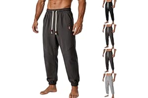Jogging Pants for Men Mesh Quick Dry Sweatpant Elastic Waist Drawstring Baggy Joggers Lightweight Breathable Athletic Trouser