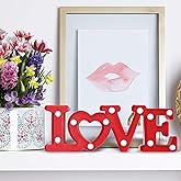 Cheerin Love Sign Decor - Romantic Lighted Letters for Wedding & Home - Marquee Table Centerpiece - Love LED Room Decoration