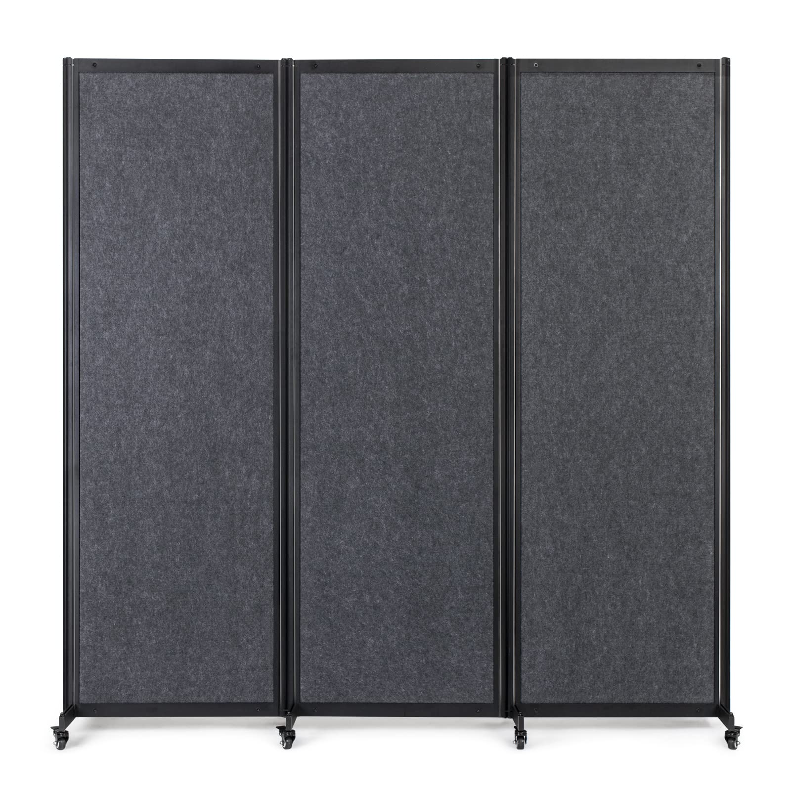 Photo 1 of Strongbird Room Partition,Office Divider,Portable Commercial Screen Dividers,Privacy Partition Separator,Classroom School Dividers,6'4"W x 6'7"H,3 Panel,Grey