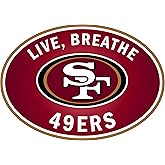 Siskiyou Sports NFL San Francisco 49ers Live-Breath Auto Decal, Team Colors, One Size