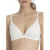 Calida Women's Cate Wireless Soft Bra - Premium Swiss Pima Cotton, Ultra-Soft Non-Wired Comfort Bra with Adjustable Straps