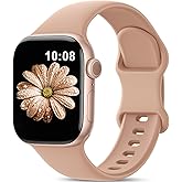 Sport Silicone Band Compatible with Apple Watch Bands for Women Men 40mm 38mm 44mm 41mm 42mm 45mm 46mm 49mm, Soft Wristband Waterproof Strap for iWatch Bands Series 11 10 9 8 7 6 5 4 SE Ultra 3 2 1