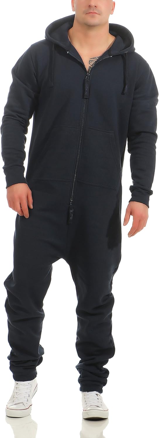 9t5 Herren Jumpsuit Farbauswahl Jogging Anzug Trainingsanzug Einteiler