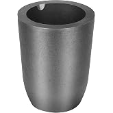 CANALHOUT 3.5Kg Graphite Crucible w/Pouring Spout for Melting Metal | Silicon Carbide Crucible, 1800℃(3272&deg;F) High Temp, Melting Casting Refining Aluminum Gold Silver Brass Copper