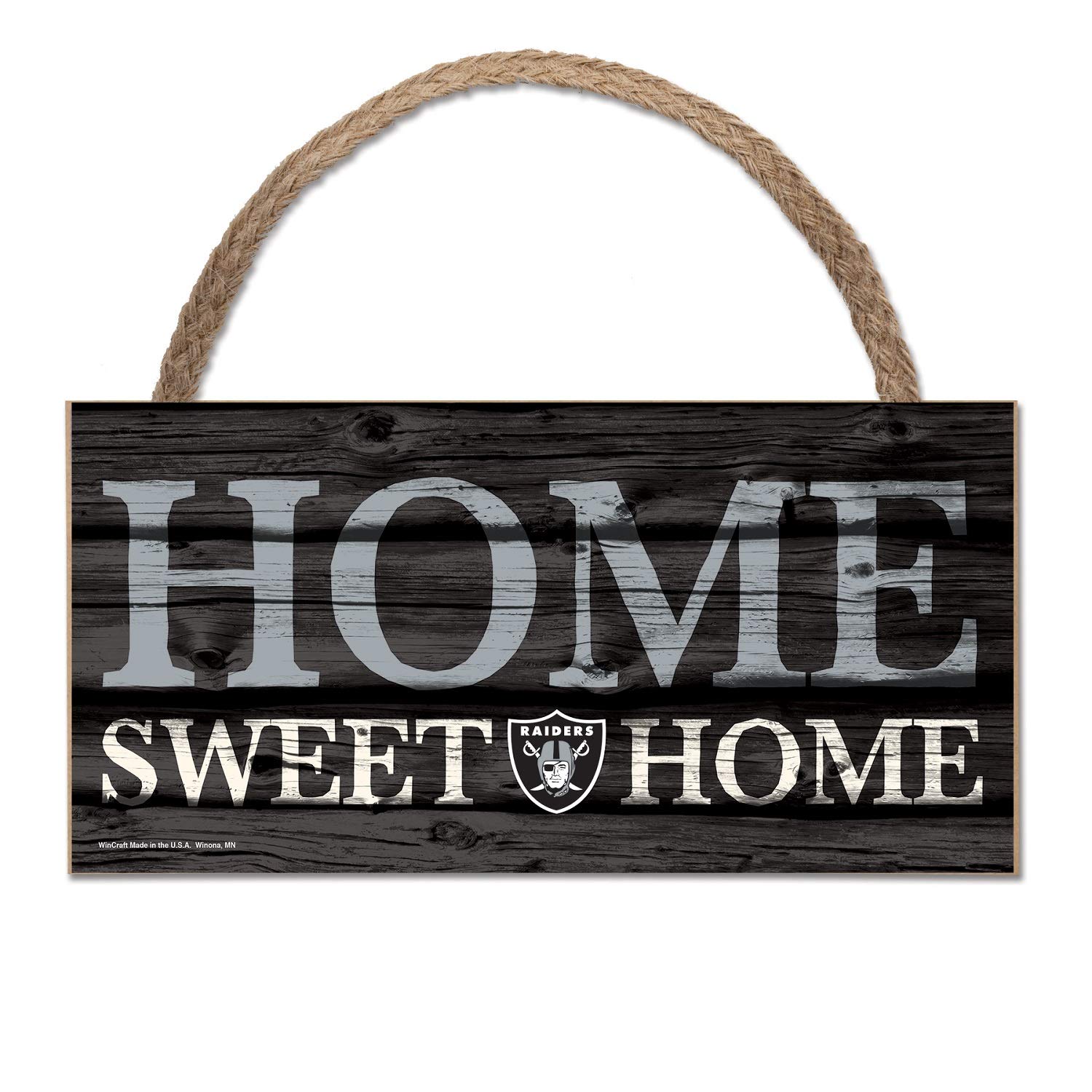 Wincraft NFL Wooden Sign Oakland Raiders Wood Home Sweet Home