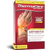 ThermaCare Arthritis Heat Wraps for Joint Pain Relief, 6 Count | Heating Pads for Hands, Wrists &amp; Knees, 8-Hour Therapy, Flexible, Drug-Free, Daily Comfort &amp; Support