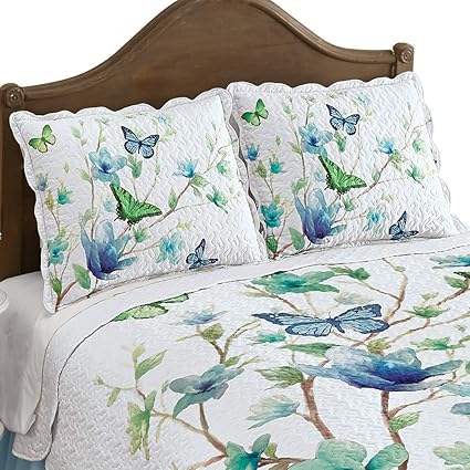 Amazon Com Collections Etc Blue Butterfly Blossom Scalloped